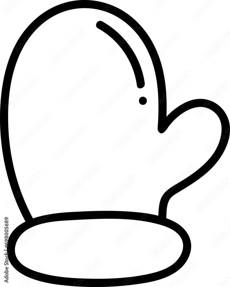 Christmas glove element vector Christmas glove element vector