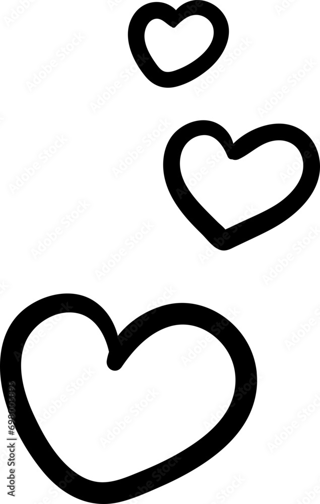 Cute heart element vector Cute heart element vector