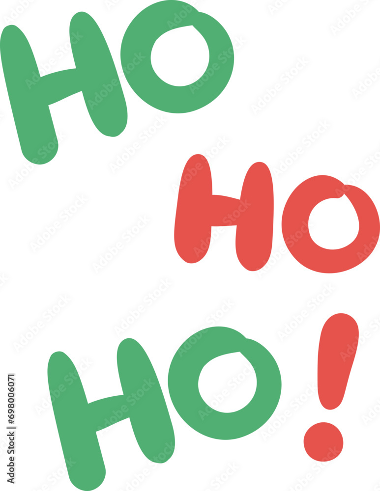 HO HO HO! Text element vector HO HO HO! Text element vector