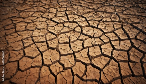  a cracked earth surface with a circle of cracks in the middle of the ground and a small patch of dirt in the middle of the middle of the middle of the ground.