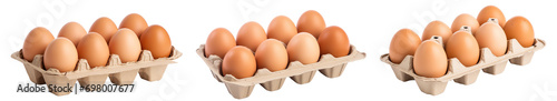 Eggs in a carton box, Transparent background PNG © PNGSTOCK