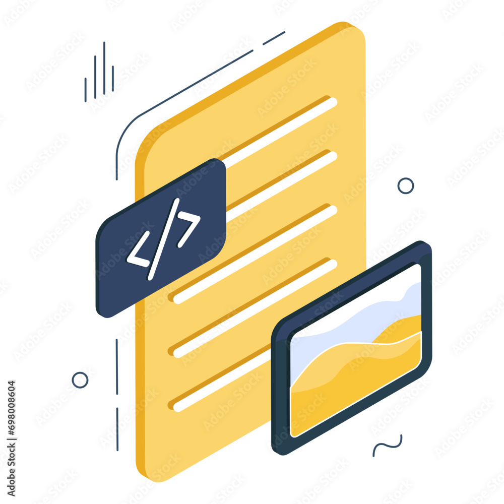 Trendy design icon of coding file
Trendy design icon of coding file