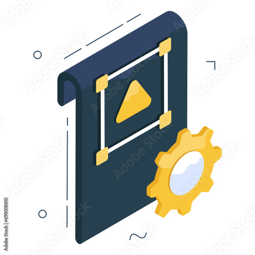 Editable design icon of file management 

