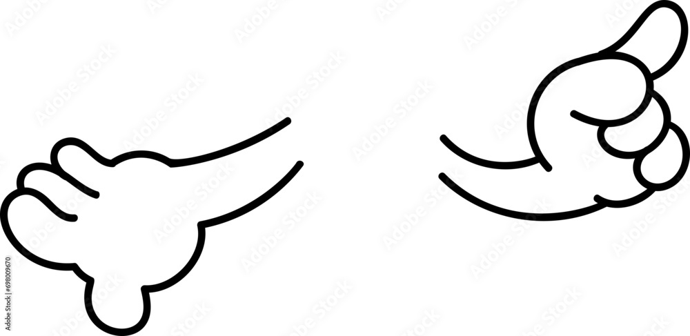 Naklejka premium Comic hand gestures element