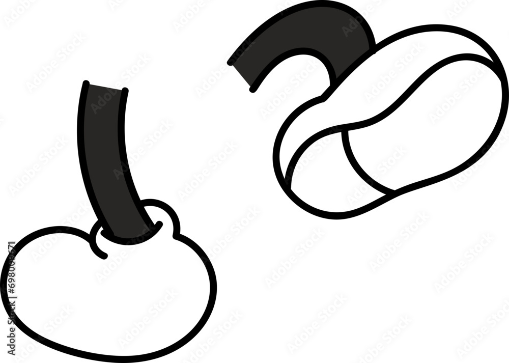 Comic leg with shoes element Comic leg with shoes element