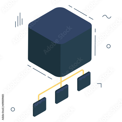 An icon design of server network isolated on white background 

