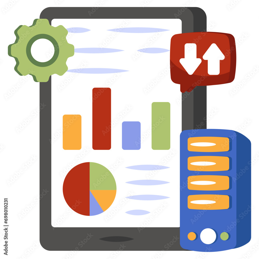 Editable design icon of mobile data analytics
Editable design icon of mobile data analytics