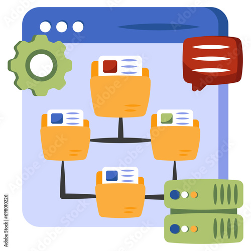 Premium download icon of folder hierarchy 

