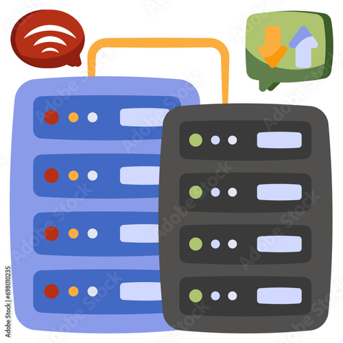 An icon design of data server 

