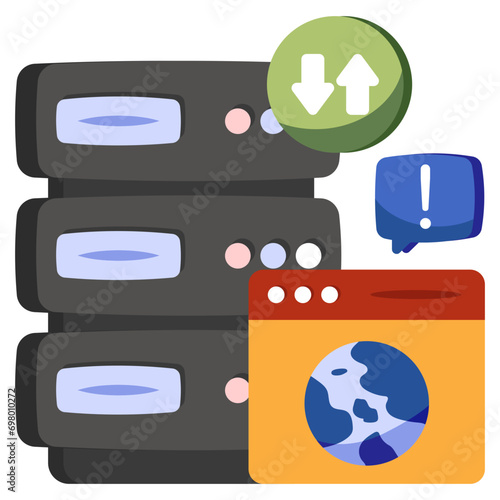 An icon design of server rack 

