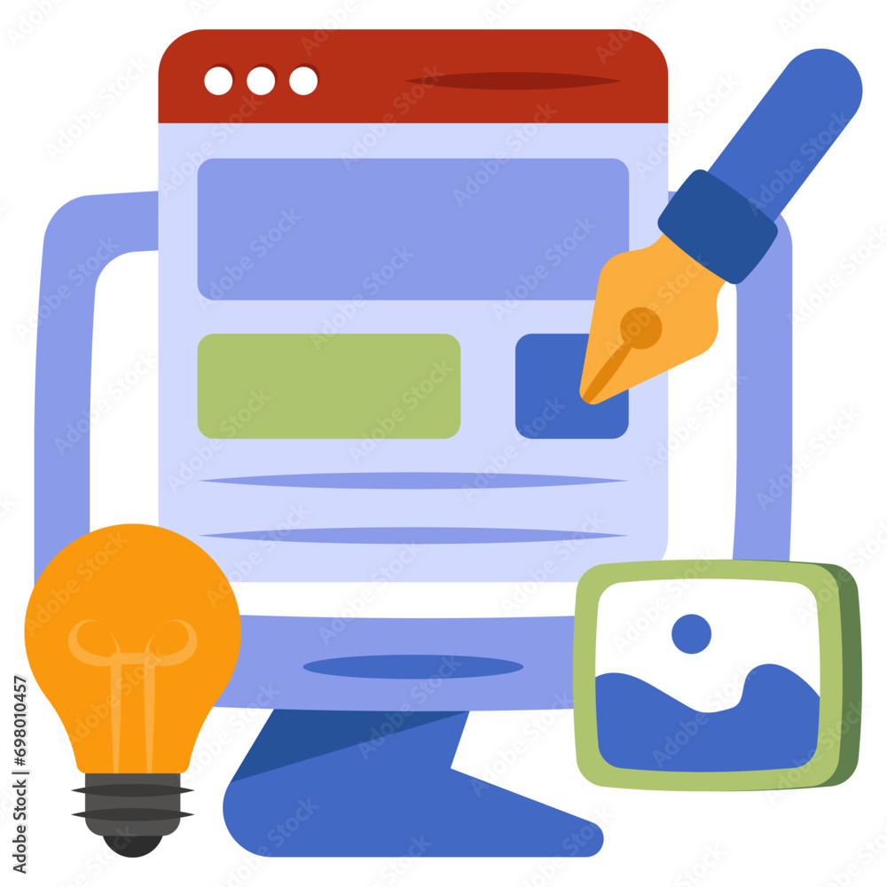 Modern design icon of web design
Modern design icon of web design