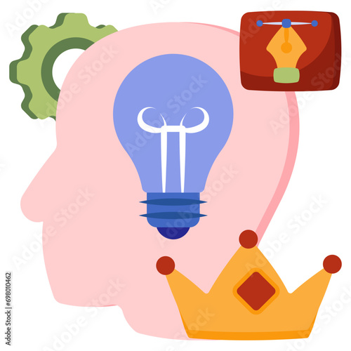 Modern design icon of creative mind

