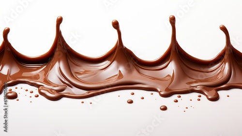 chocolate splash on a white background