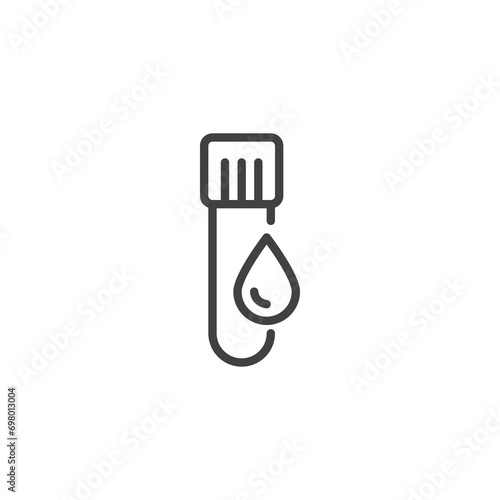 Blood sample line icon
