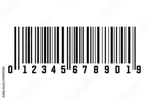 Barcode on transparent background. Bar code vector stock illustration photo
