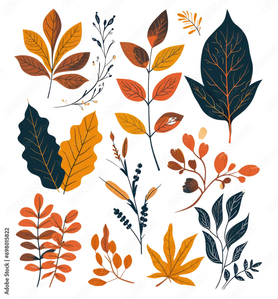 autumn leaves collection set autumn leaves collection set