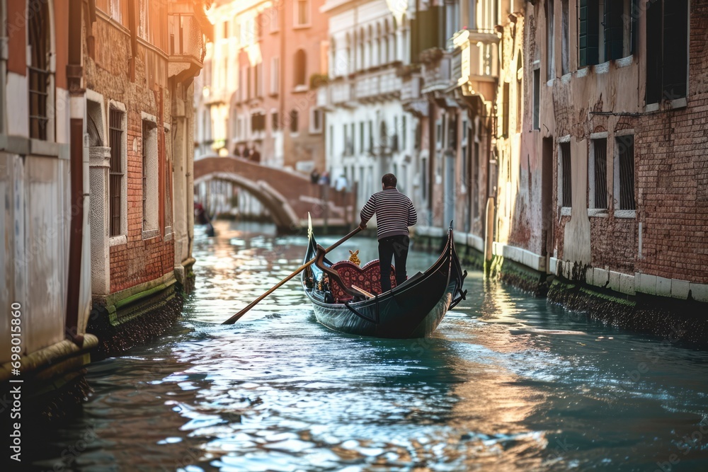 A Gondola In Venice, Italy
