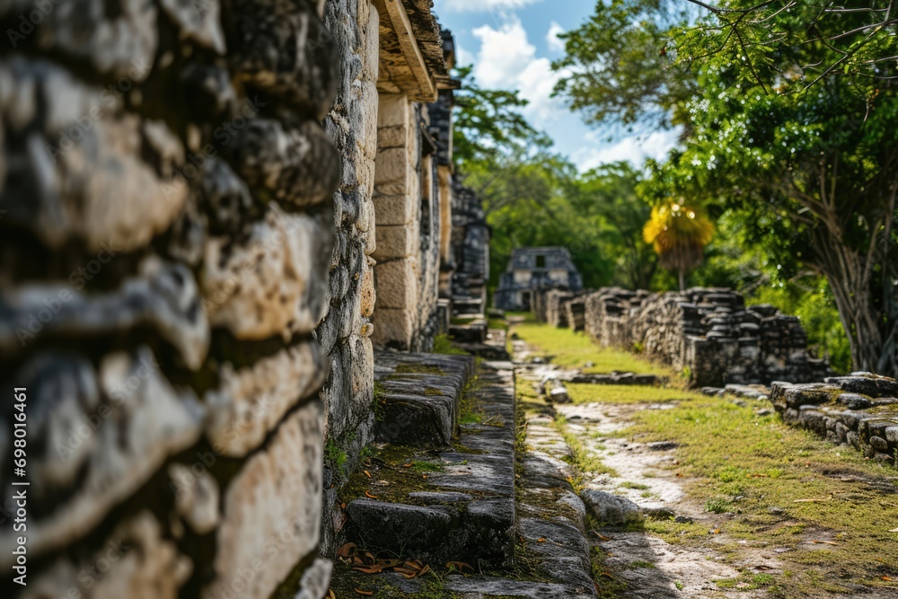 Traveler Goes On Cultural Tour Of The Ancient Mayan Ruins In Mexico