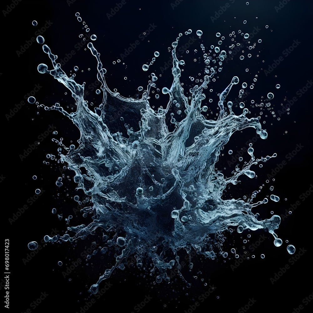 photo water splash on dark background photo water splash on dark background
