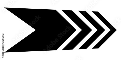 Black straight line arrow. Horizontal arrow, Arrow shape element