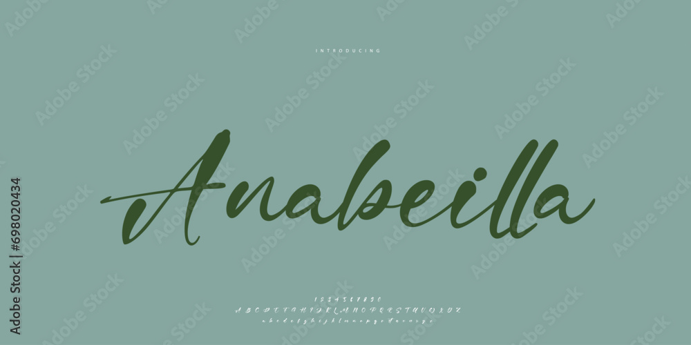 Abstract Fashion font alphabet. Minimal modern urban fonts for logo, brand etc. Typography Calligraphy typeface uppercase lowercase and number. vector illustration

