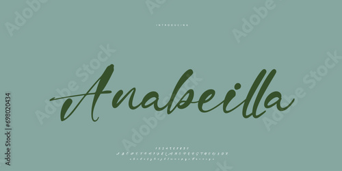 Abstract Fashion font alphabet. Minimal modern urban fonts for logo, brand etc. Typography Calligraphy typeface uppercase lowercase and number. vector illustration 