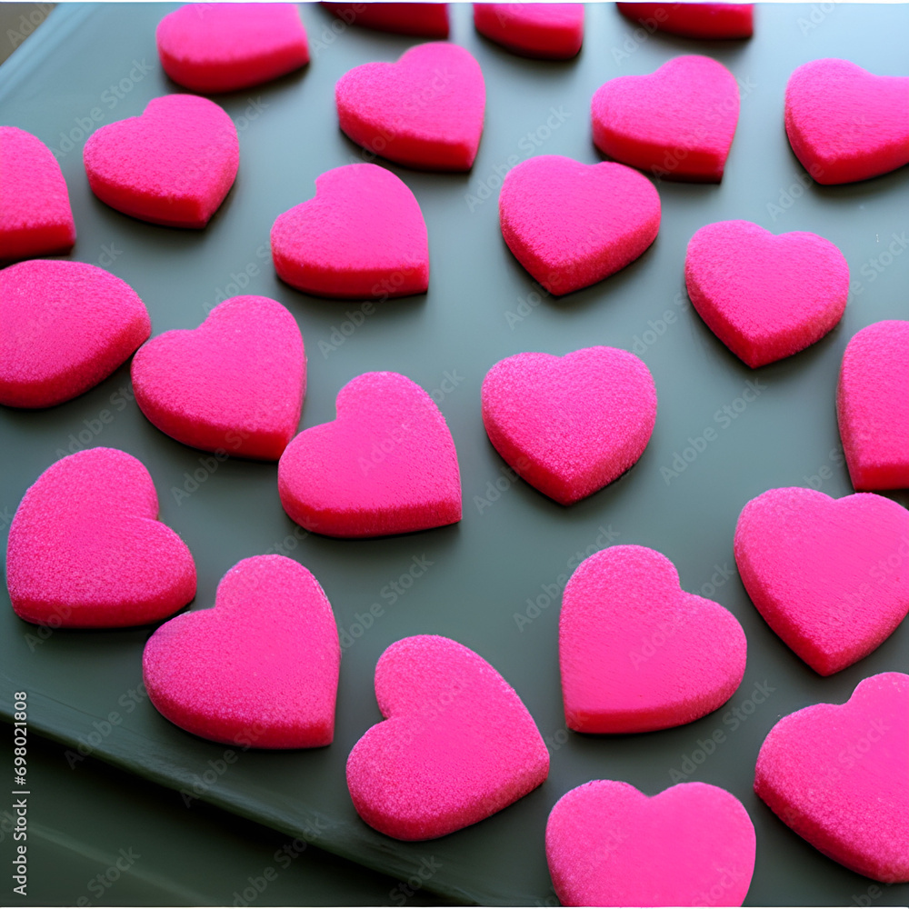 Heart-shaped candies are sweet treats, often vibrant in color, expressing love and affection. Popular during Valentine's, they delight with messages. Heart-shaped candies are sweet treats, often vibrant in color, expressing love and affection. Popular during Valentine's, they delight with messages.
