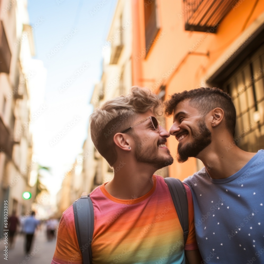 two gay guys on the street
​