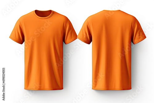 orange t shirt design isolated on white background