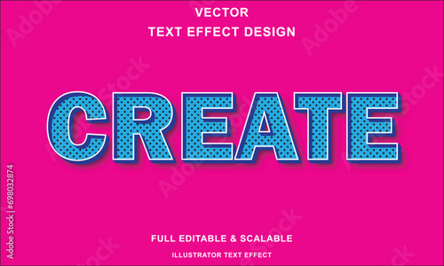 Creative and Editable 3D Text Effect Vector Design