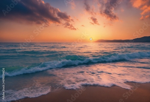 Abstract background ocean wave and sand shiny
