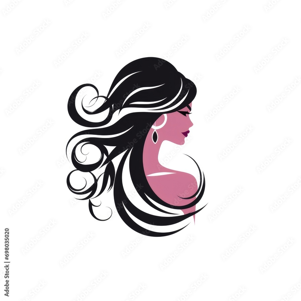 Simple portrait of a beautiful young woman of two colors. Simple portrait of a beautiful young woman of two colors.