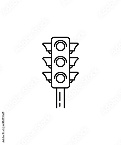 traffic light icon, vector best line icon.