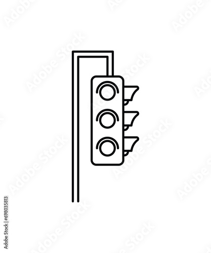traffic light icon, vector best line icon.