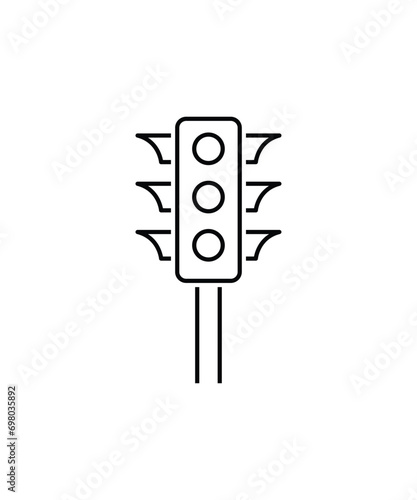 traffic light icon, vector best line icon.