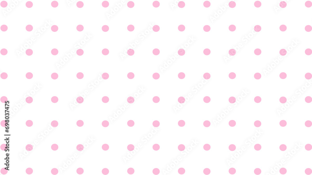 Seamless pattern with pink polka dot