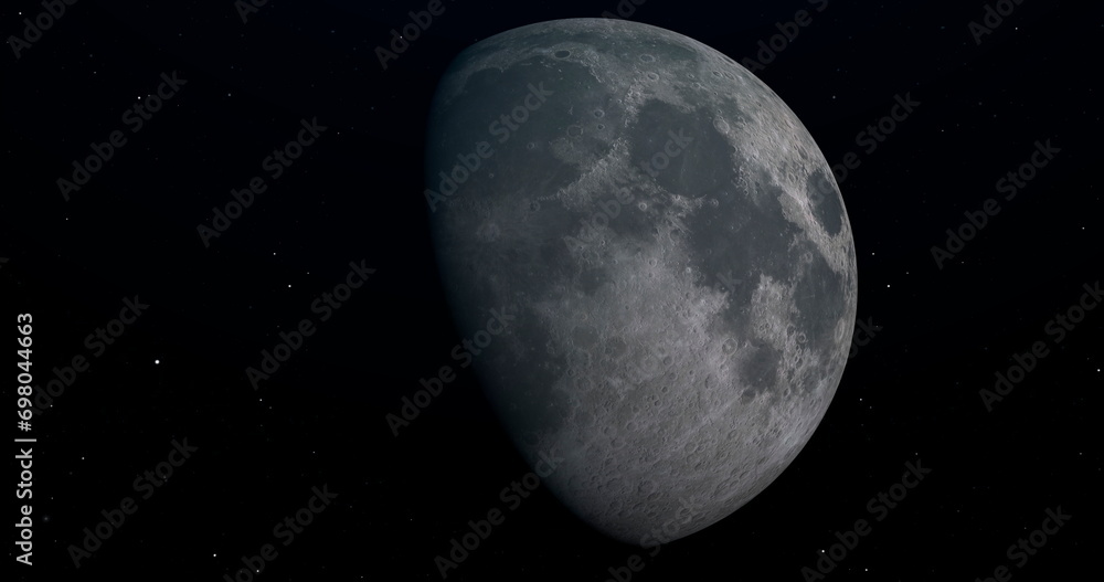 Moon on the black starry sky Moon on the black starry sky