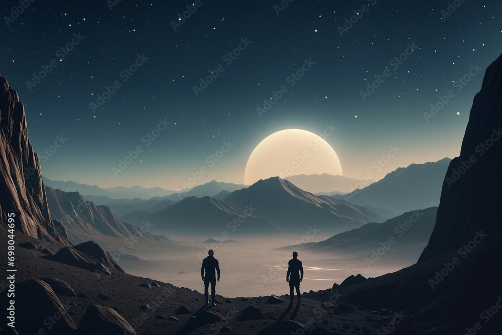 Fototapeta premium Metaverse Future Technology Fantasy Wallpaper