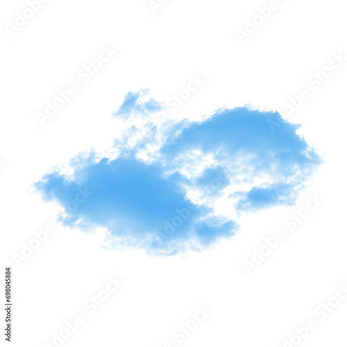 Blue cloud transparent background