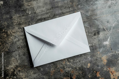 a white envelope sitting on top of a table