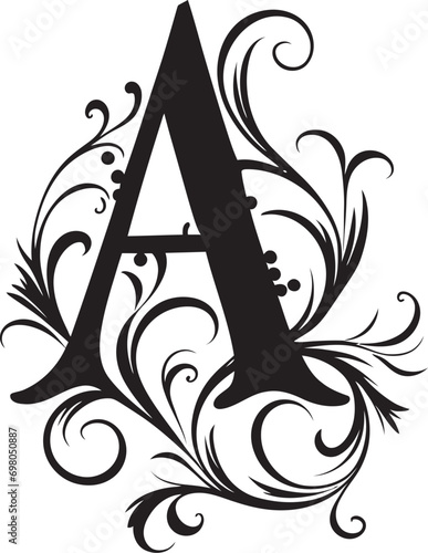 Aesthetic Arcs Sleek Font A Vector Art Aeolian Artistry Breezy Letter A Vector Typeface
