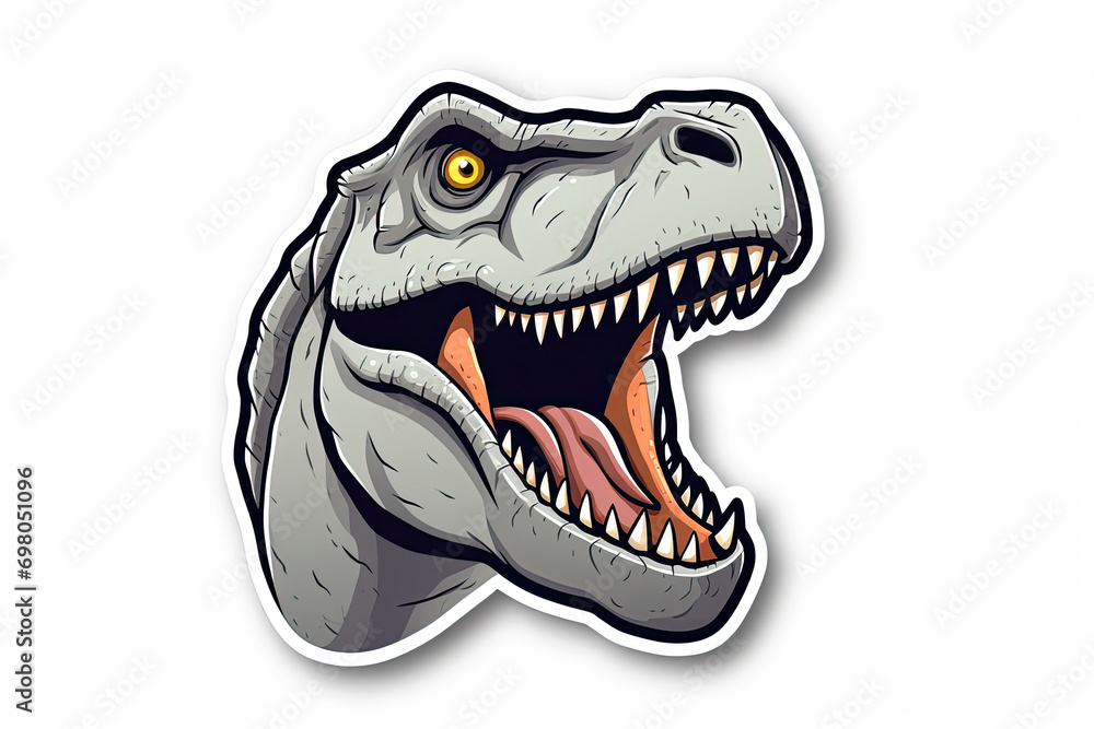 Naklejka premium Trex Sticker Logo Standing Out On A White Background