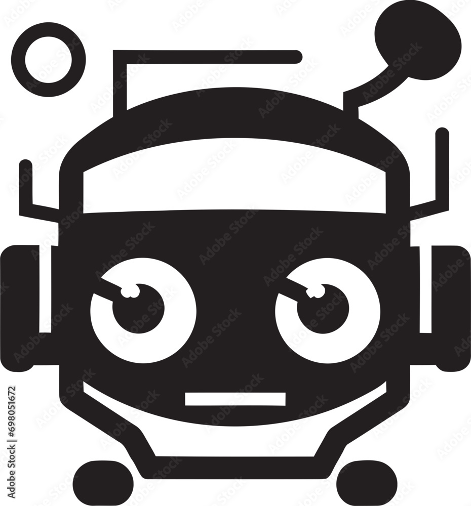 Charming Tech Sidekick Mini AI Icon Small Bot, Big Personality Petite Black Robot