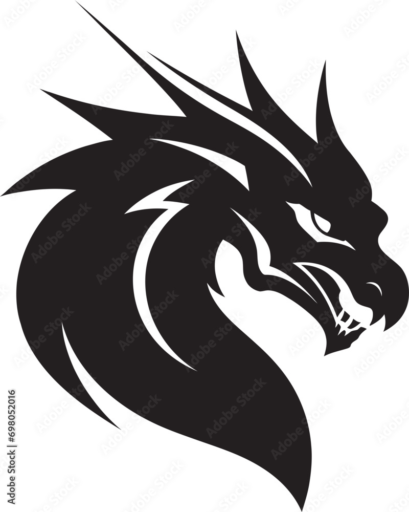 Mythical Enigma Black Dragon Emblem Nightfall Guardian Dragon Iconography Mythical Enigma Black Dragon Emblem Nightfall Guardian Dragon Iconography