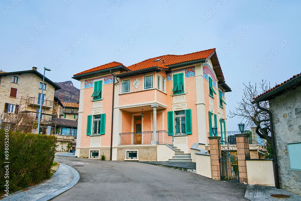 Thefrescoed house in Bre village, Switzerland