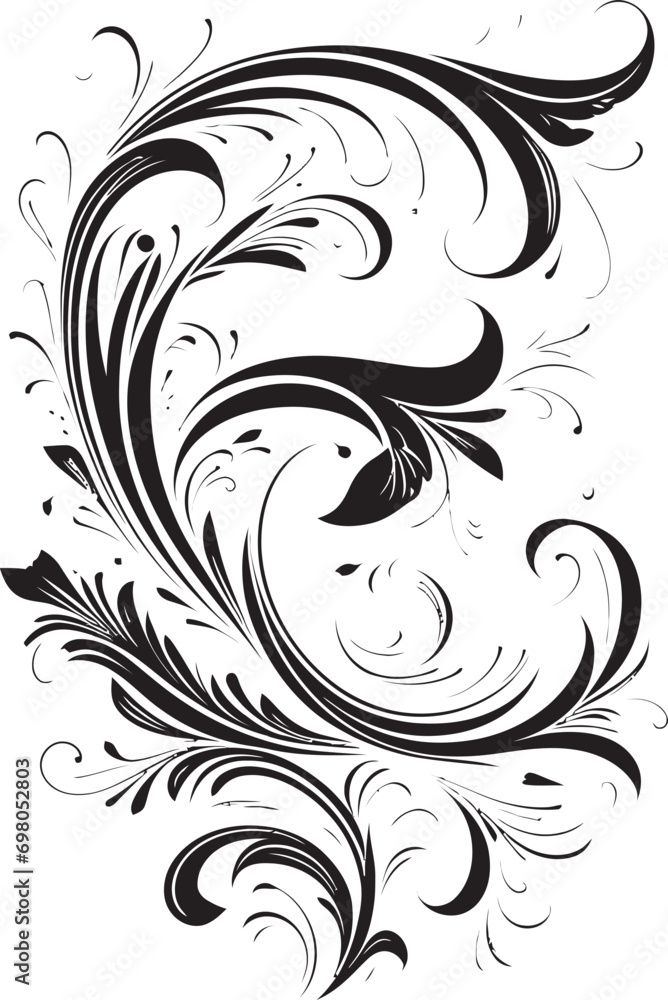 Fototapeta premium Ethereal Elegance Whimsical Letter E Vector Font Enigmatic Script Cryptic Font E Vector Design