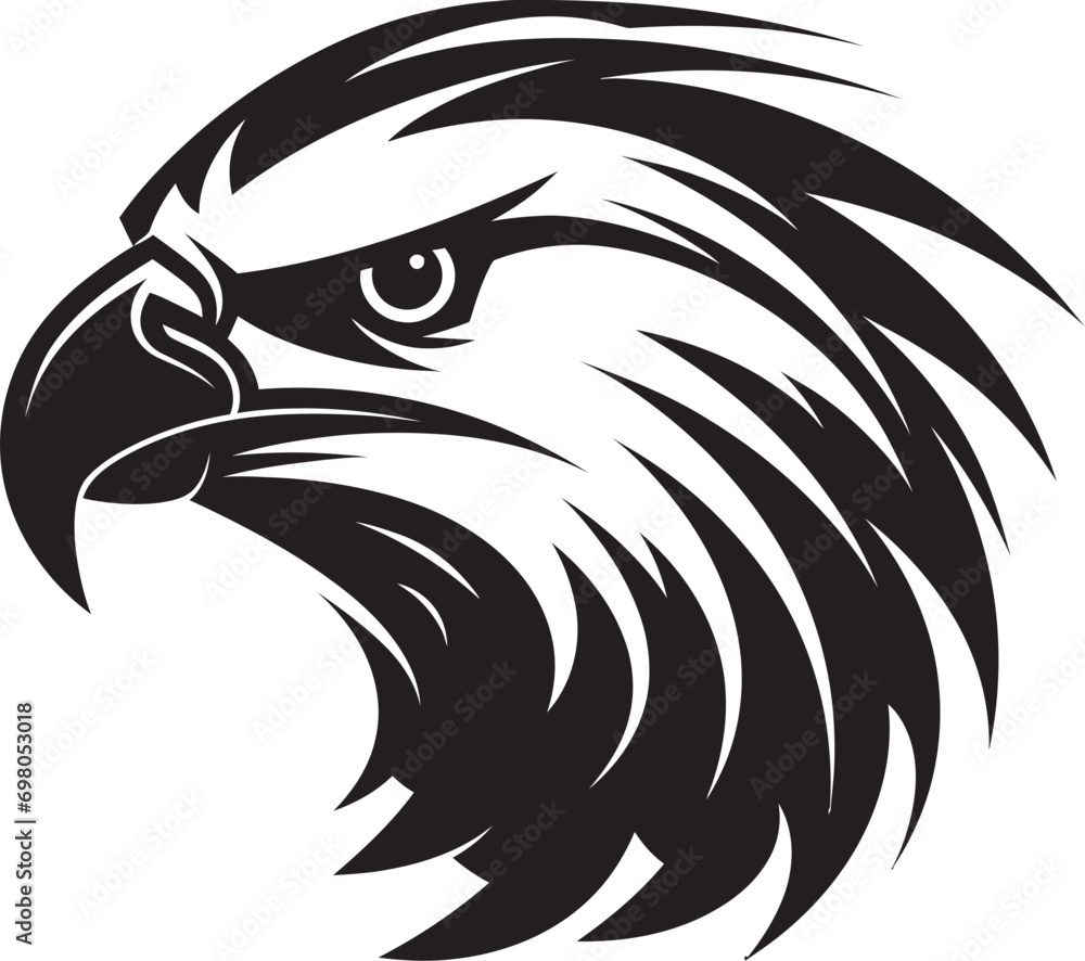 Feathered Grace Eagle Icon Design Noble Avian Mark Black Vector Eagle Feathered Grace Eagle Icon Design Noble Avian Mark Black Vector Eagle