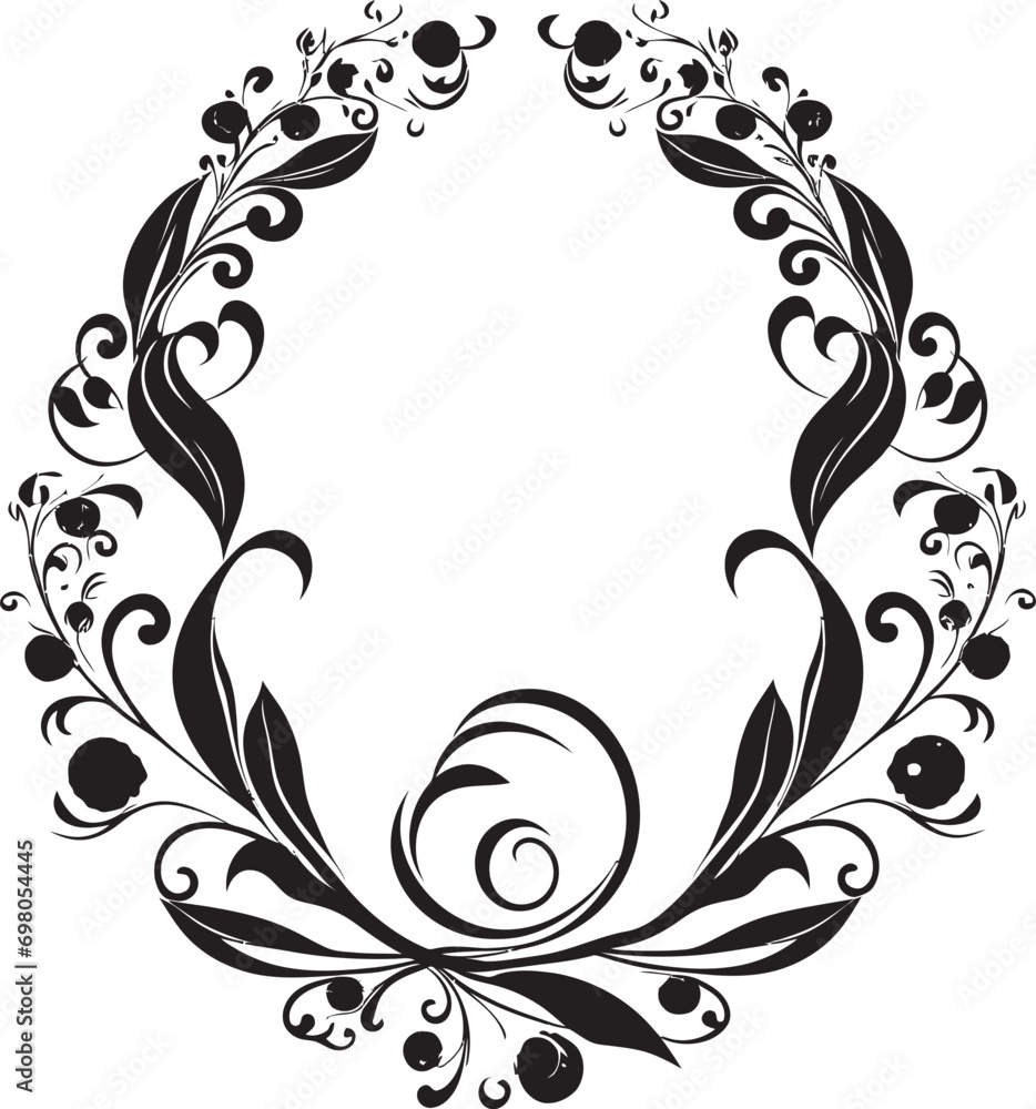Fototapeta premium Oasis Swirls Serene Font O Vector Art Oriental Aura Exotic Letter O Decor Vector