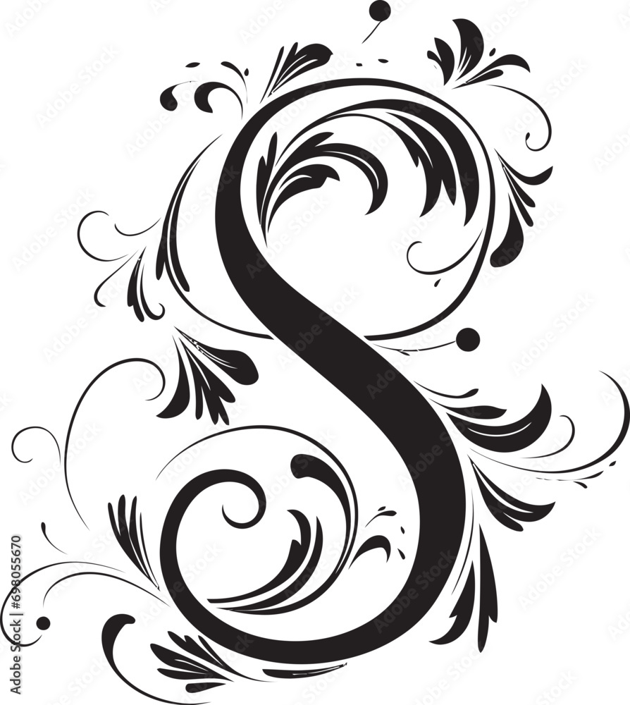 Seraphic Patterns Divine Letter S Vector Art Stylish Symphony Chic Font S Decor Vector Seraphic Patterns Divine Letter S Vector Art Stylish Symphony Chic Font S Decor Vector