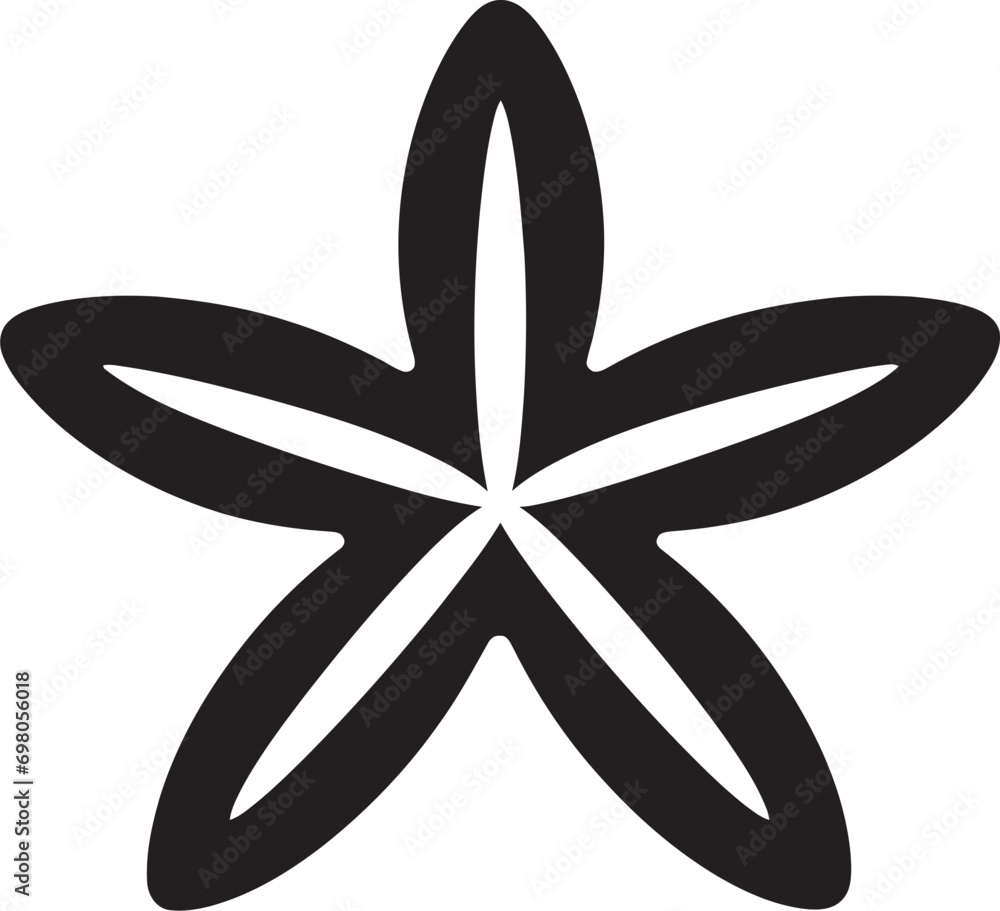 Glamorous Sea Creature Starfish Logo Design Lustrous Starfish Design Black Icon Glamorous Sea Creature Starfish Logo Design Lustrous Starfish Design Black Icon